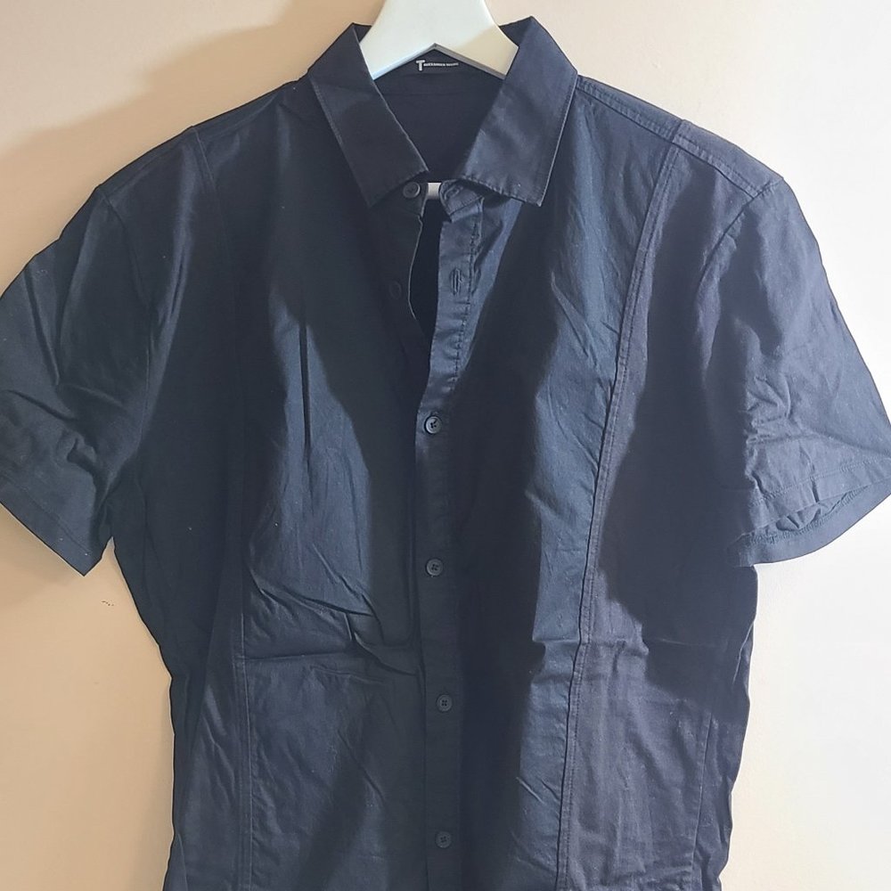 SOLD - T Alexander Wang Black Short Sleeve Shirt Women Size Medium